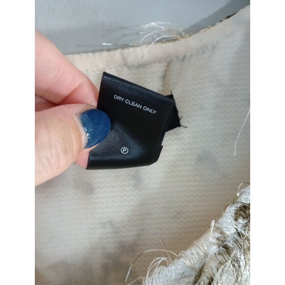 Ali Miles Animal Print Vest Large Fringe Lined Hook & Eye Closure Eyelash - Picture 4 of 9